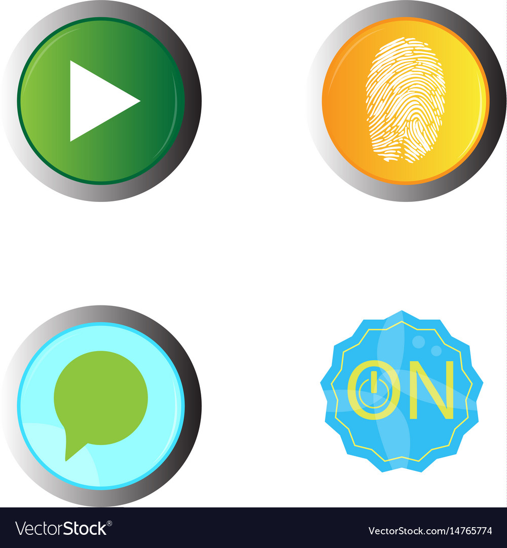 Set of web buttons