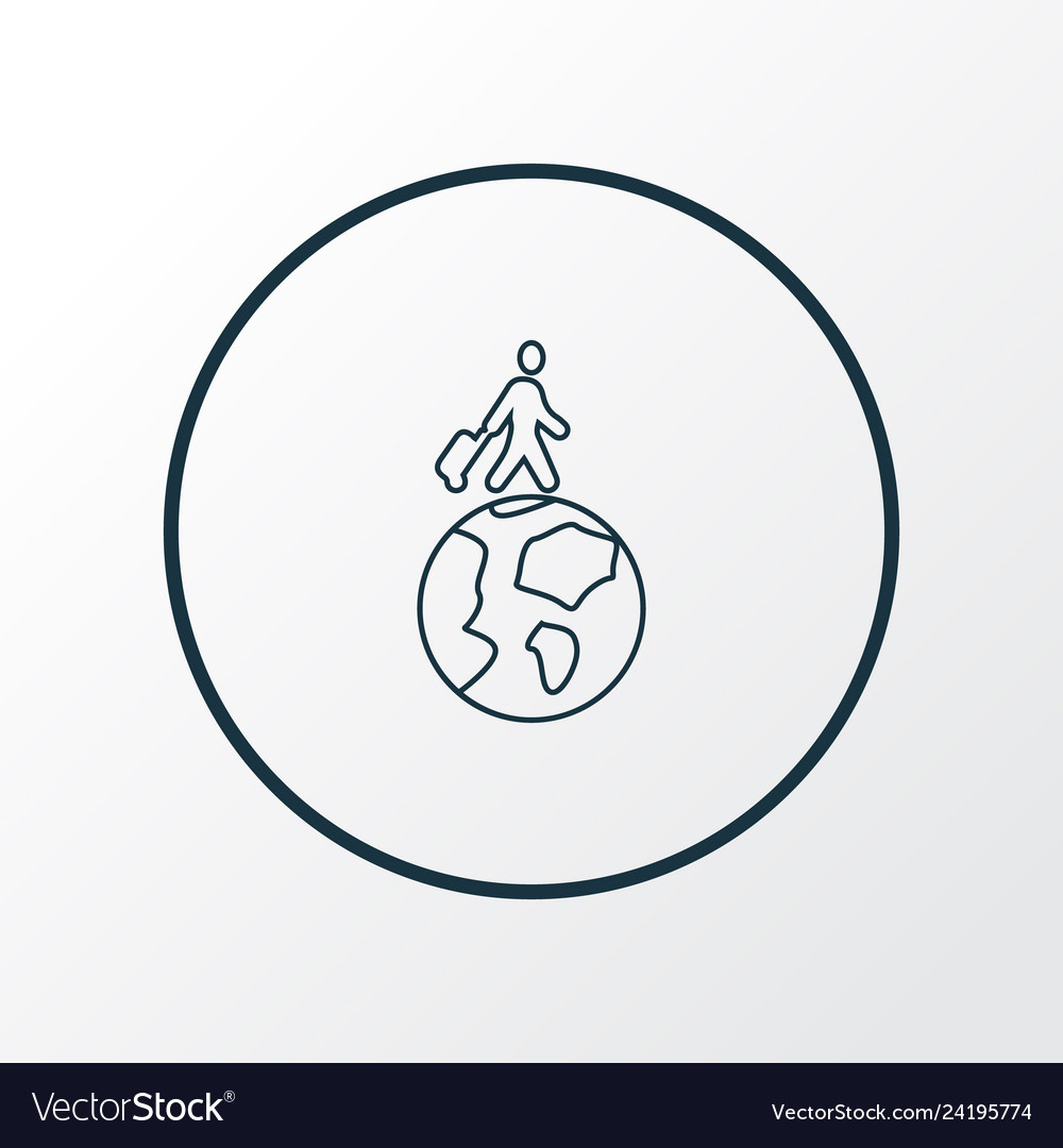 Travelling icon line symbol premium quality Vector Image