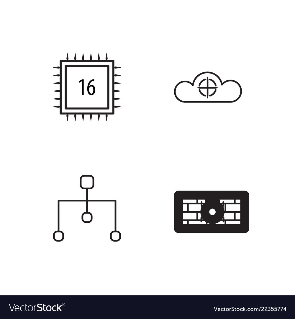 Web simple outlined icons set vector image Web simple outlined icons set