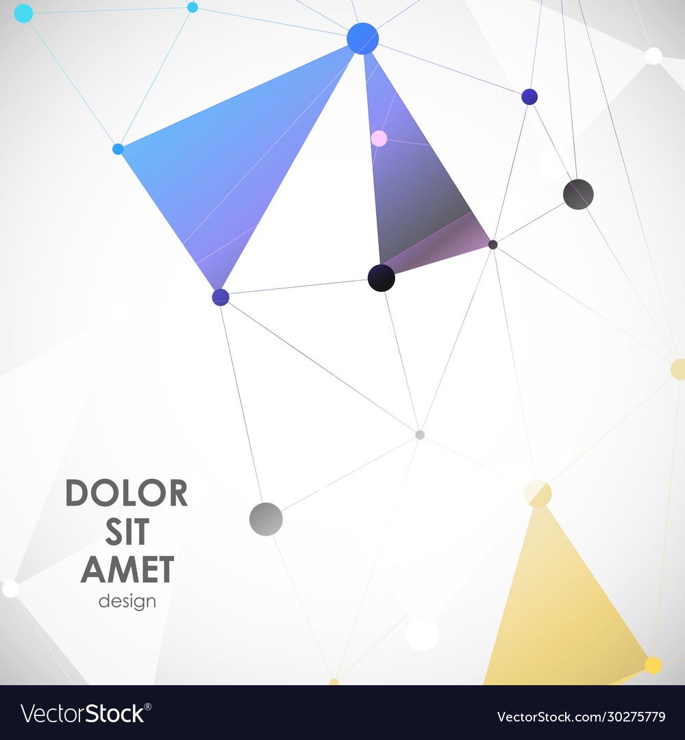 Abstract polygonal with connecting dots and lines vector image Abstract polygonal with connecting dots and lines