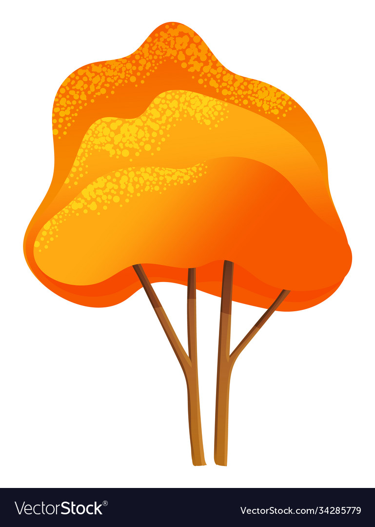 Autumn tree icon isolated symbol nature wood