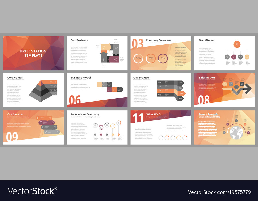 Business presentation templates Royalty Free Vector Image