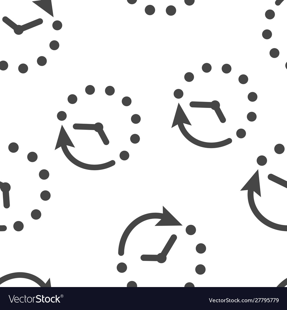 Clock icon symbol countdown seamless pattern Vector Image Clock icon symbol countdown seamless pattern