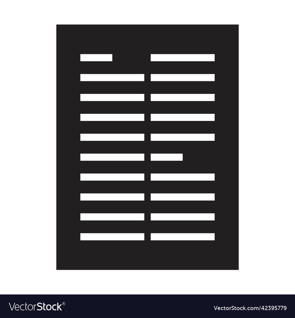 Guideline icon for business file data vector image Guideline icon for business file data