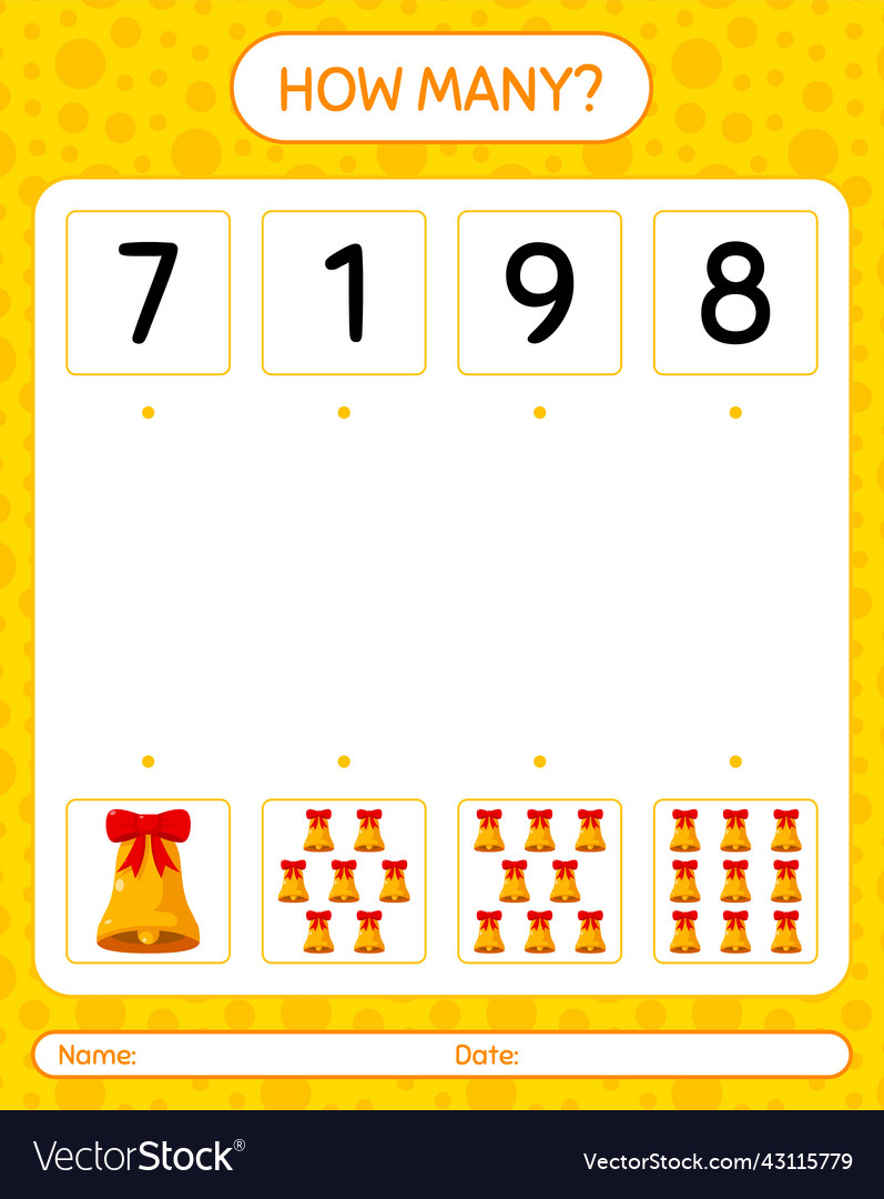 How many counting game with bell worksheet
