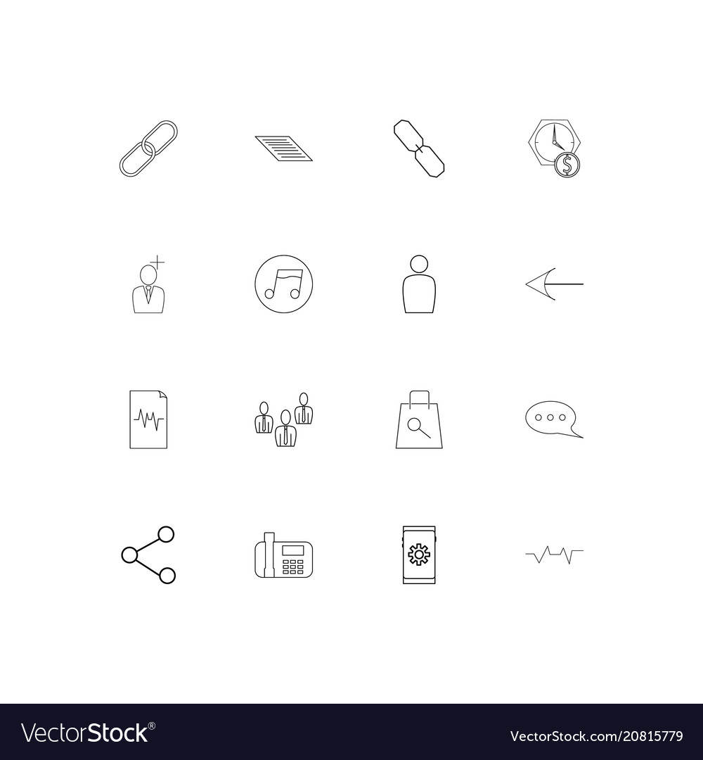 Internet of things linear thin icons set outlined