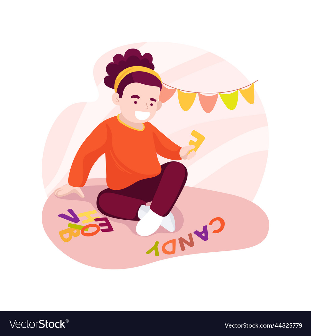 Making words with letters isolated cartoon vector image