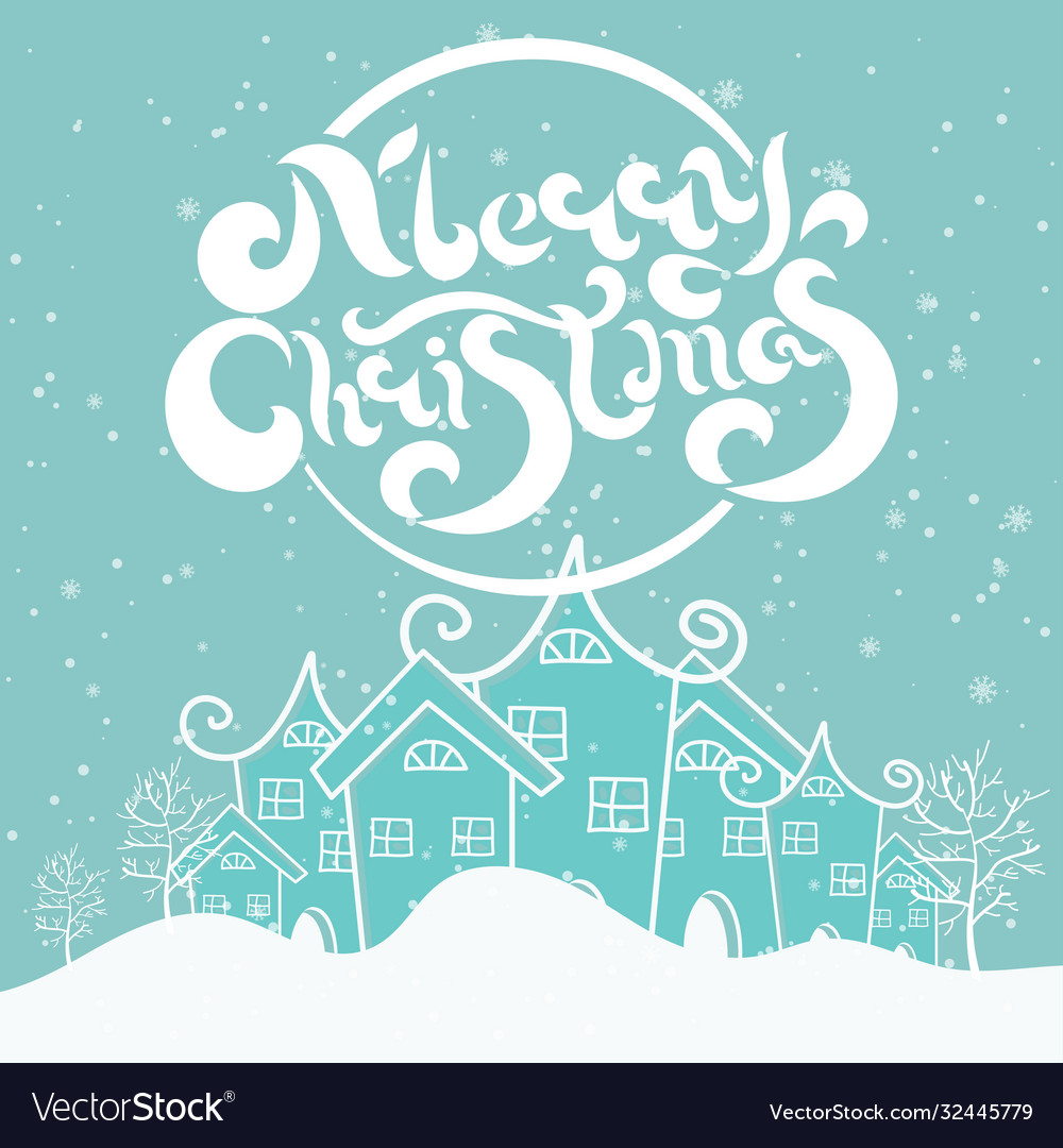 Merry christmas and happy new year winter