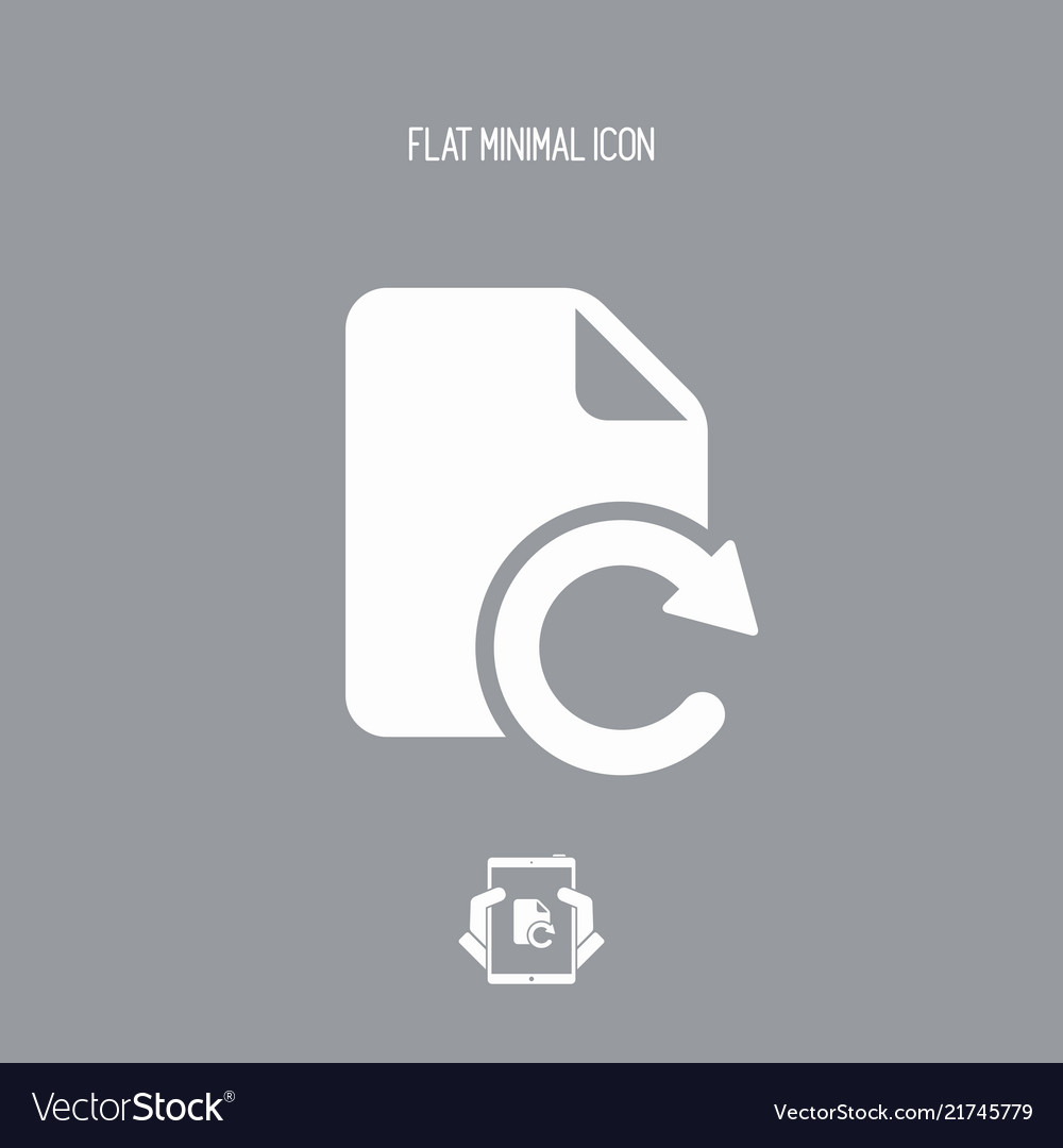 Refresh file - flat minimal icon vector image Refresh file - flat minimal icon