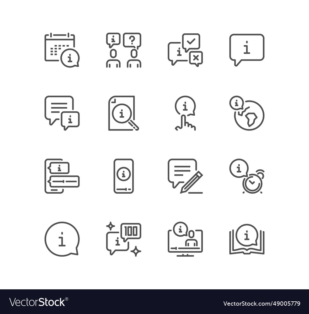 Set of reception related icons