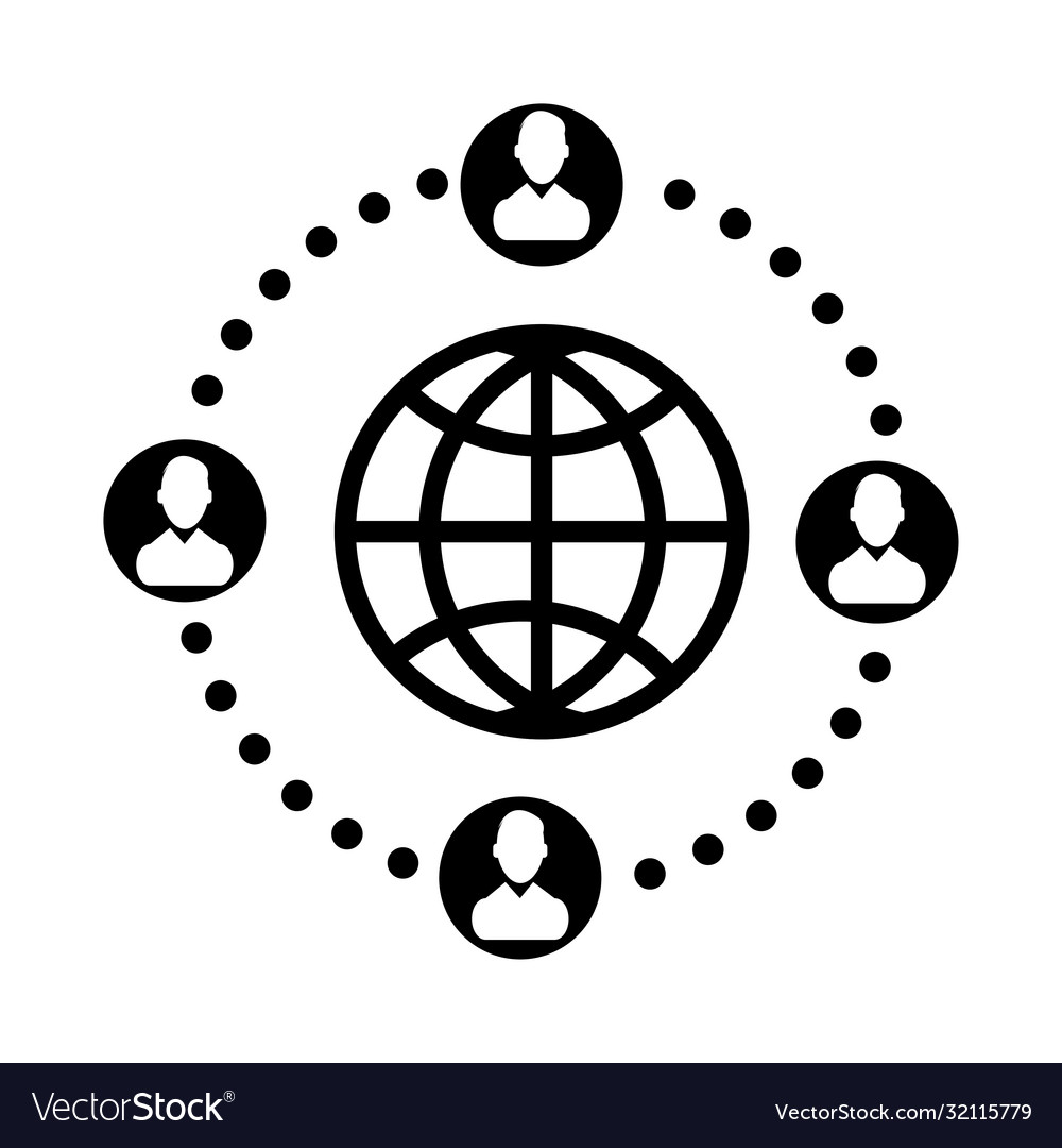 Web business networking icon
