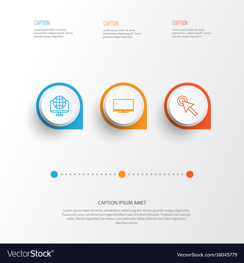 Web icons set collection of cursor global