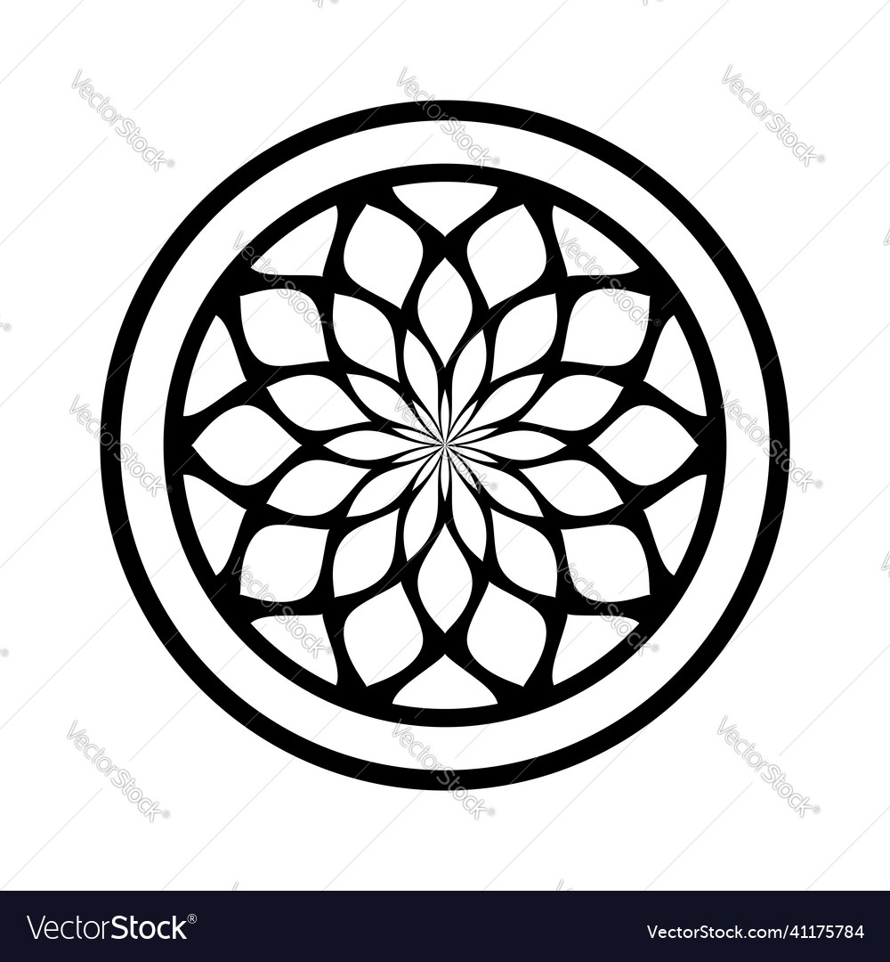 Abstract geometric circle pattern round design
