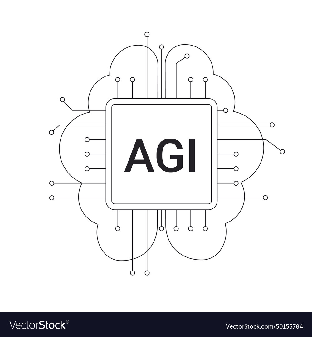 Agi symbol artificial general intelligence icon