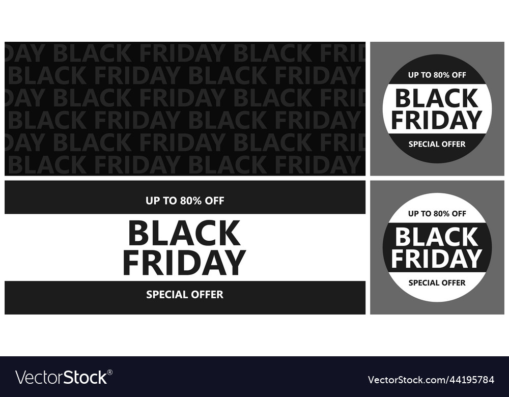 Black friday banner seamless pattern two stickers