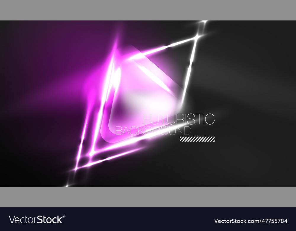 Digital neon abstract background triangles Vector Image Digital neon abstract background triangles