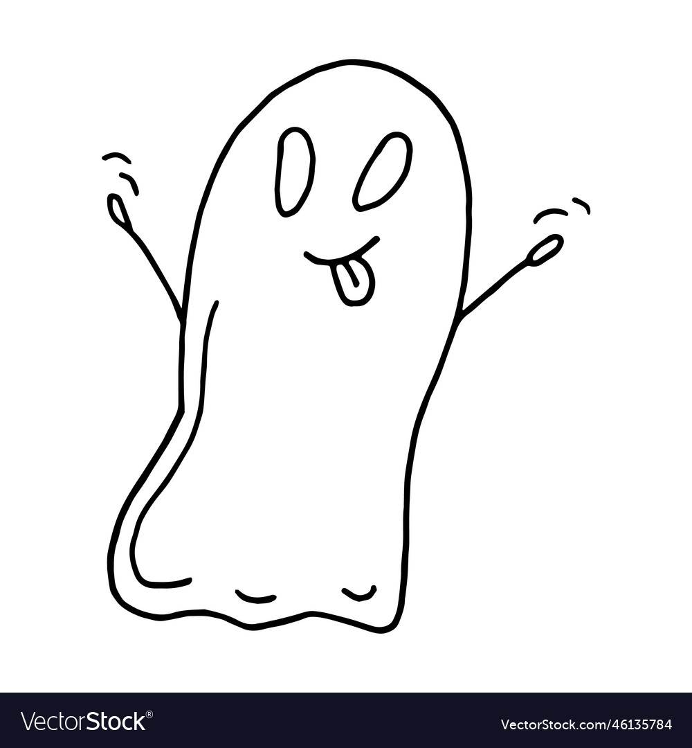 Ghost in doodle style