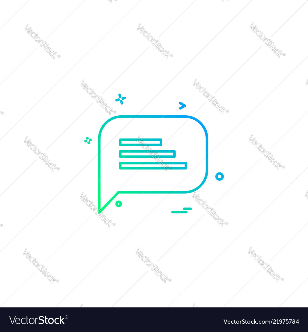 Message icon design vector image Message icon design