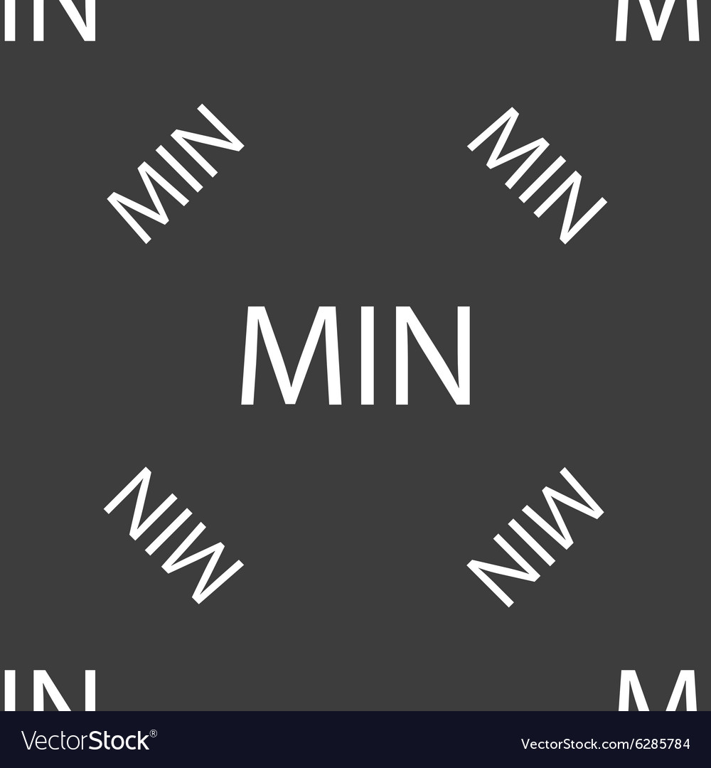 Minimum sign icon seamless pattern on a gray
