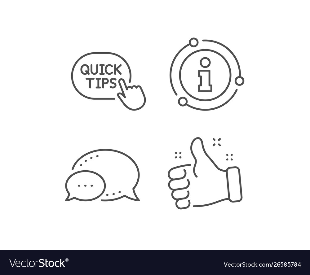 Quick tips click line icon helpful tricks sign