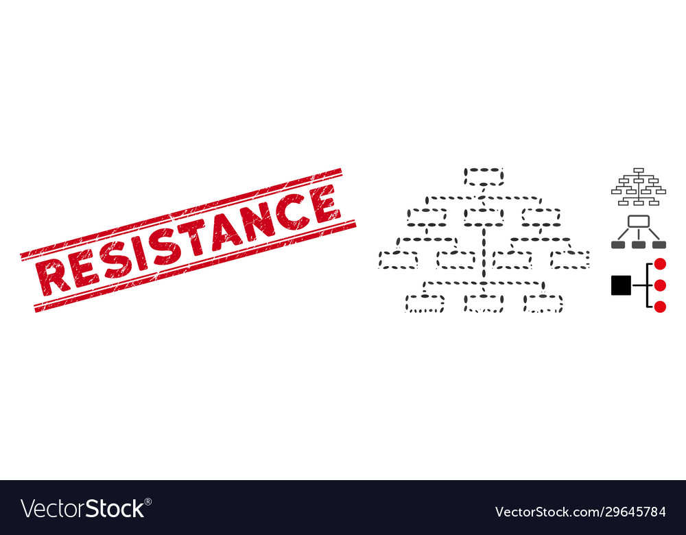 Scratched resistance line stamp with mosaic