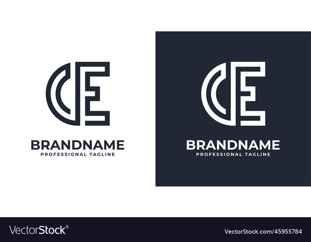 Simple ce monogram logo suitable for any business Vector Image