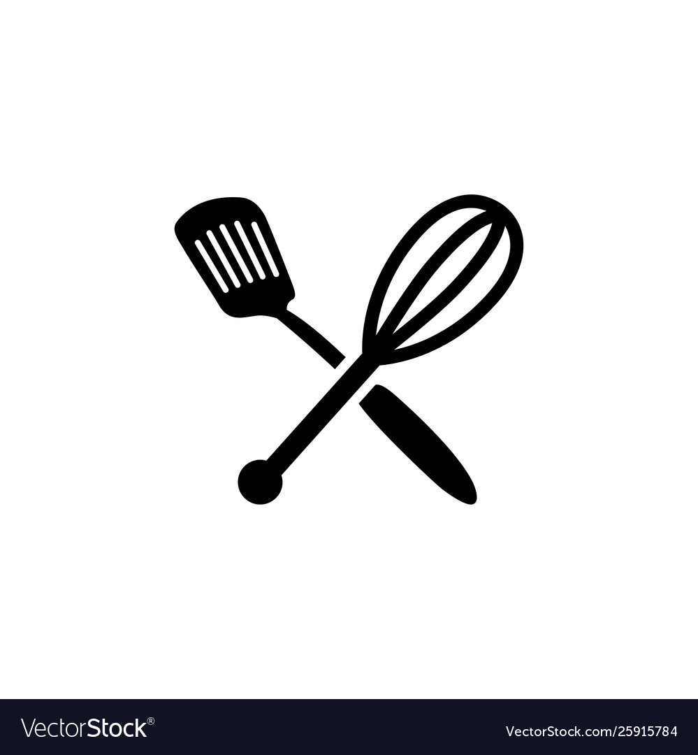 Spatula whisk icon in flat style for apps ui vector image Spatula whisk icon in flat style for apps ui