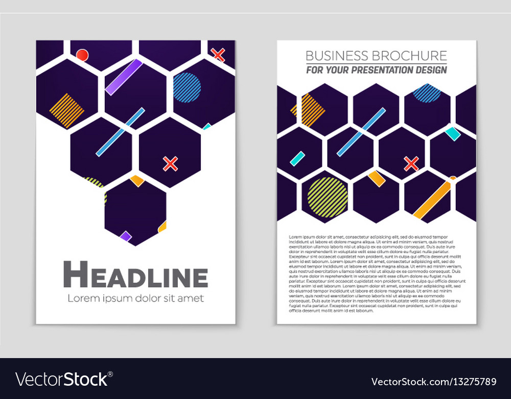 Abstract layout background set for art