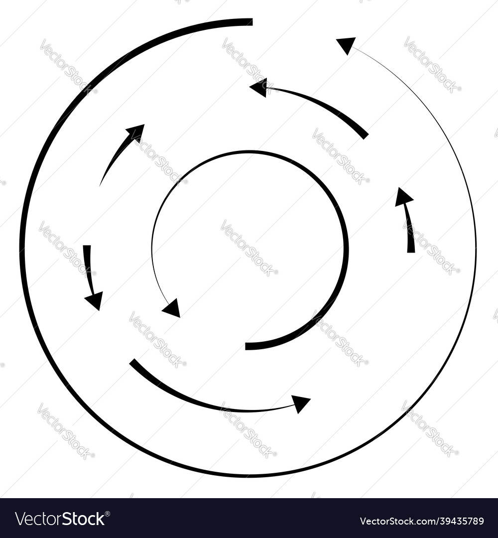 Circular circle arrows in reverse opposite vector image Circular circle arrows in reverse opposite