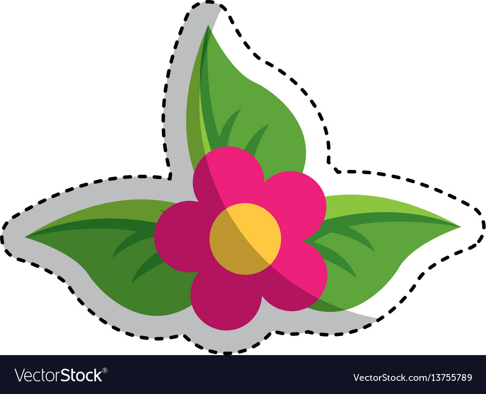 Cute flower garden isolated icon