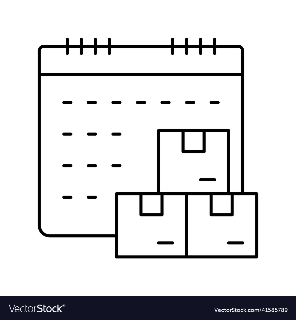 Date and time supply line icon