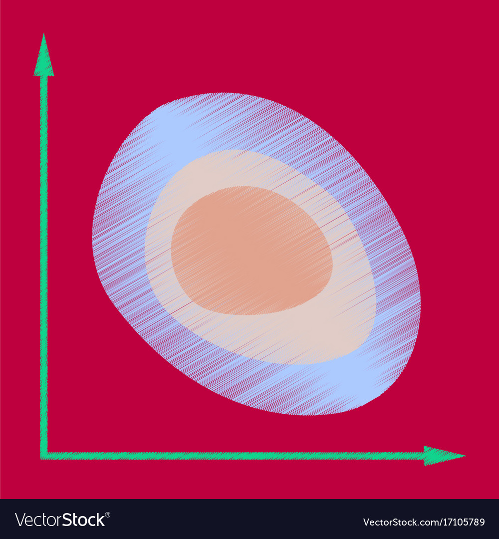 Flat shading style icon graph