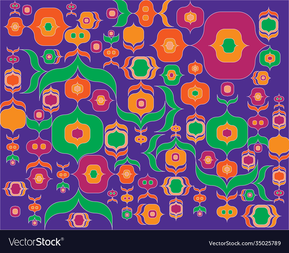 Geometric and floral background pattern