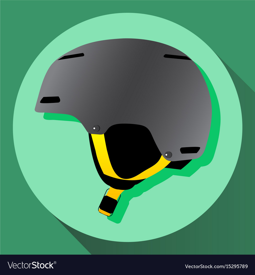 Grey ski helmet Royalty Free Vector Image VectorStock