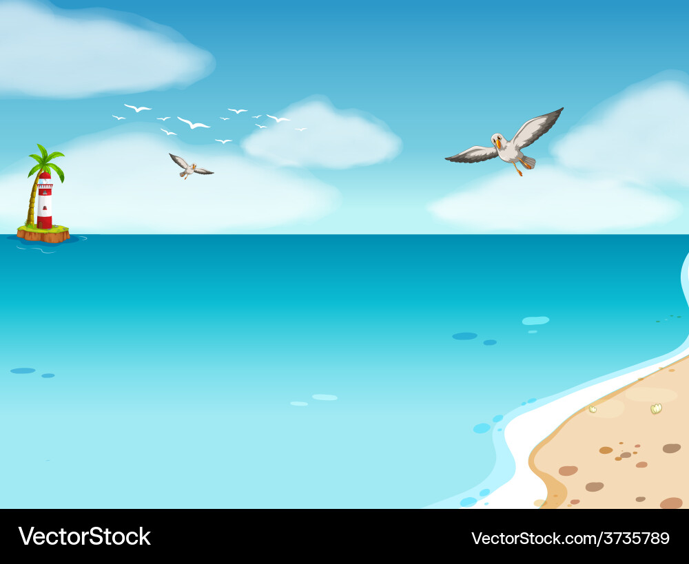 Ocean Royalty Free Vector Image - VectorStock