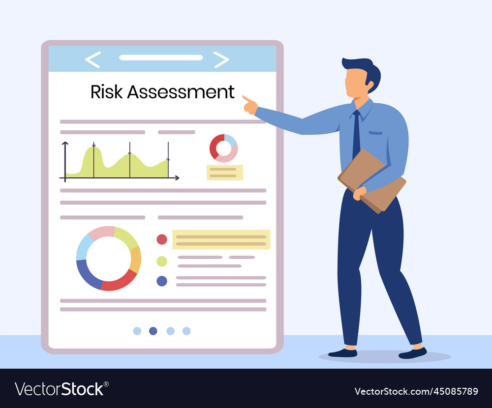 Risk Assessment Document And Level Data Royalty Free Vector 6225