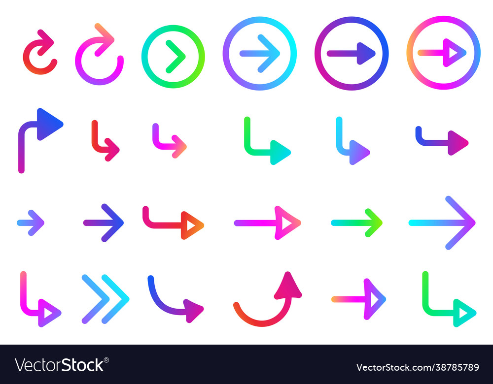 Set different gradient pointers and arrows