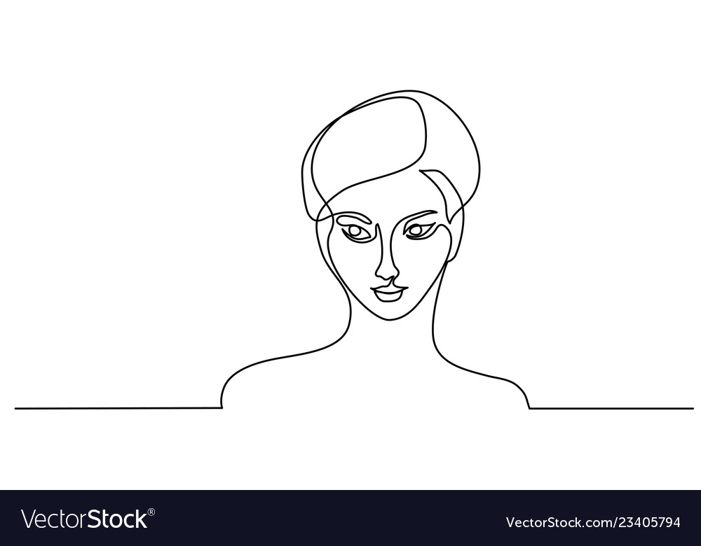 Abstract portrait closeup of pretty young woman Vector Image