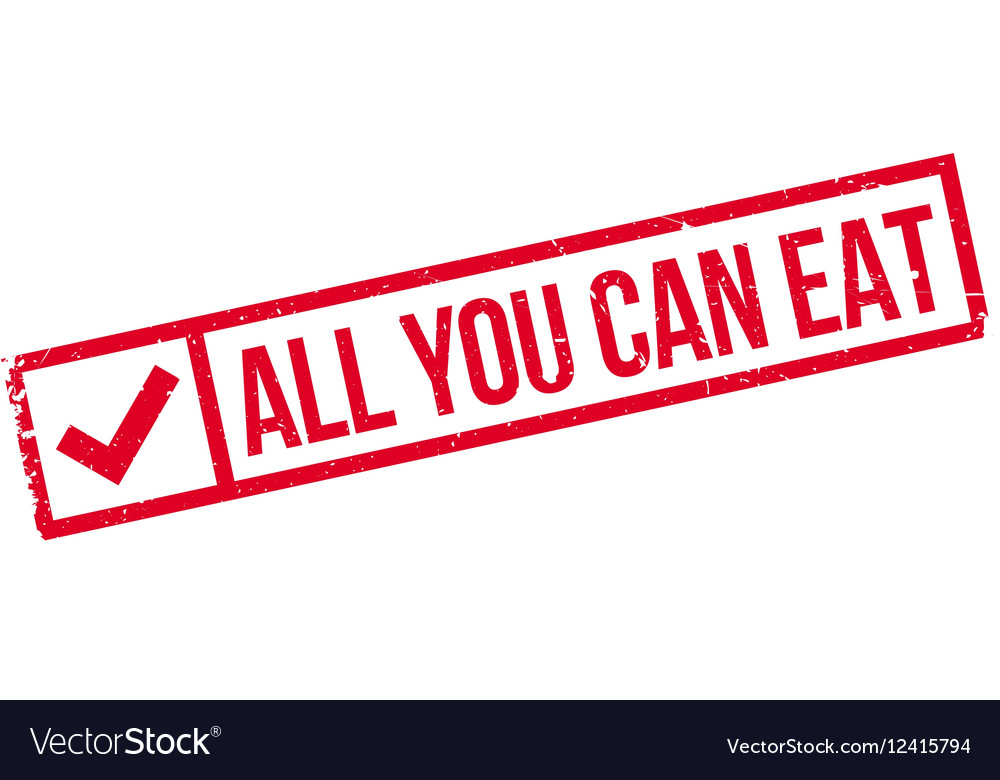 All you can eat stamp Royalty Free Vector Image