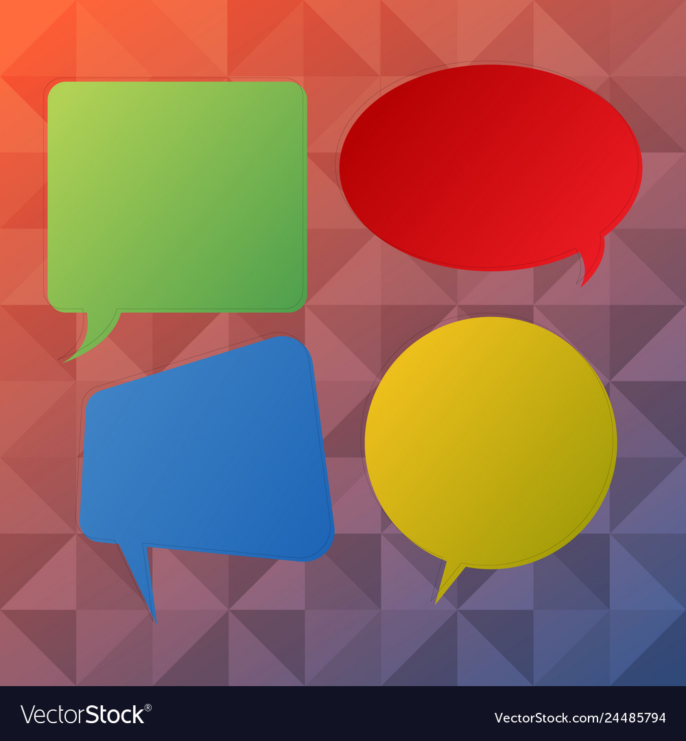 Blank space speech bubble in different shapes