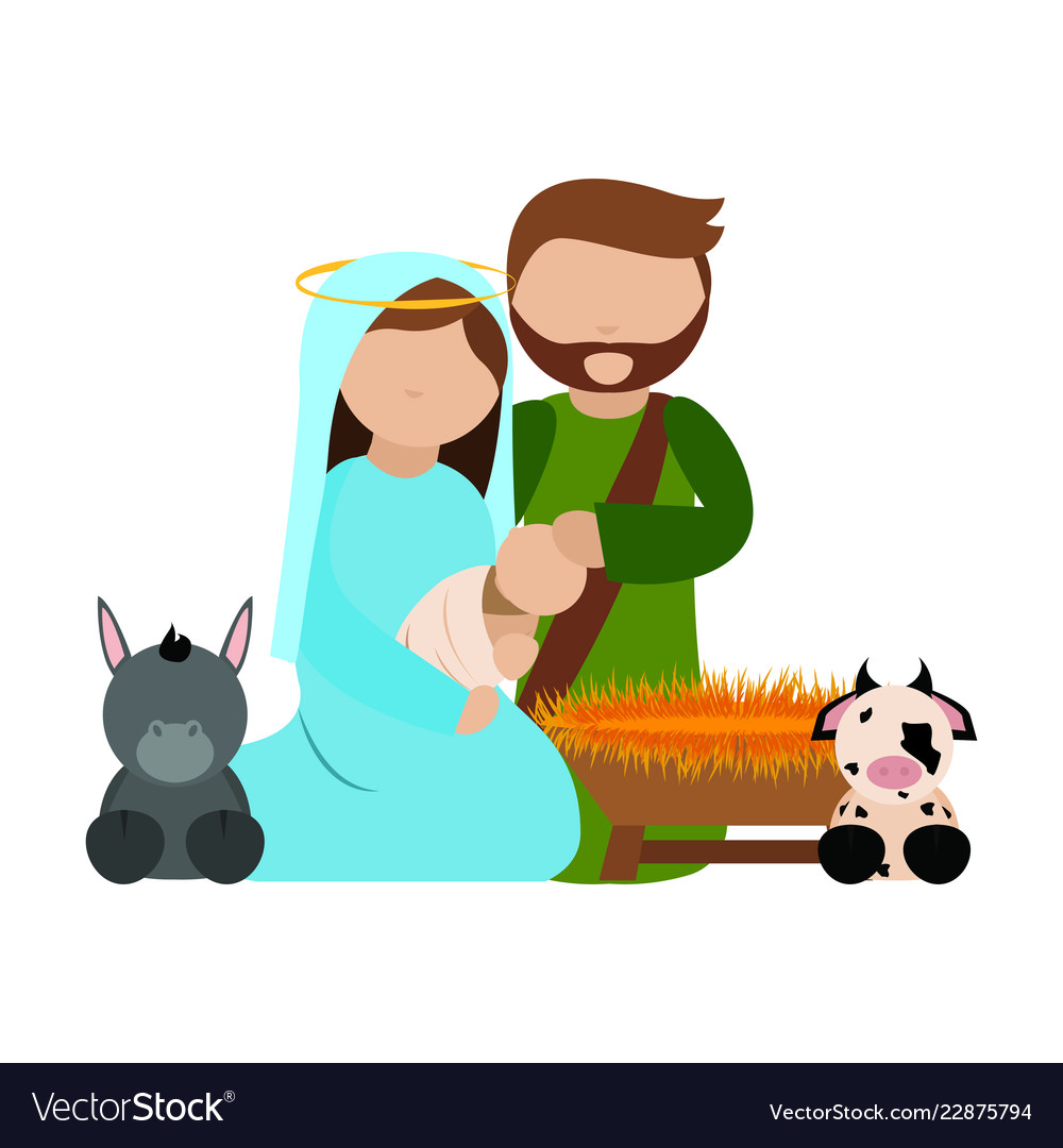 Cute cartoon manger Royalty Free Vector Image - VectorStock