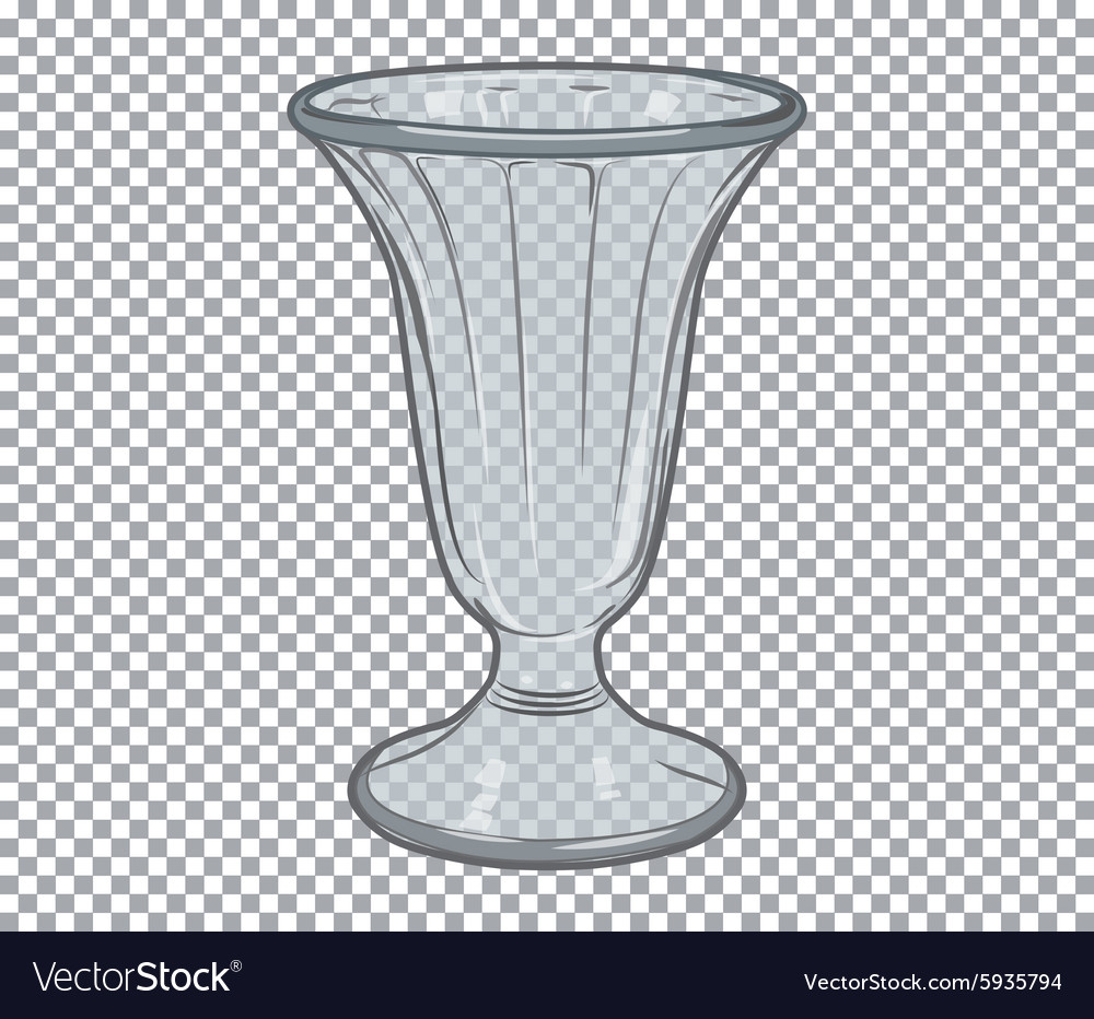 Glass Flower Vase Isolated Royalty Free Vector Image