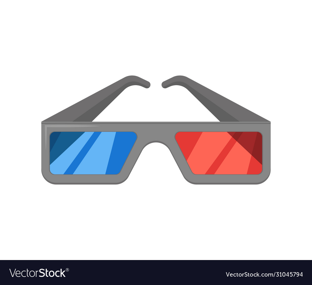 Glasses for watching movies on a white background Vector Image