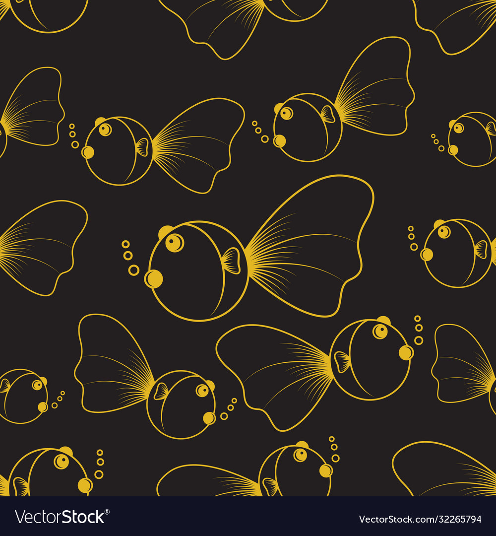 Goldfish pattern design vector image Goldfish pattern design