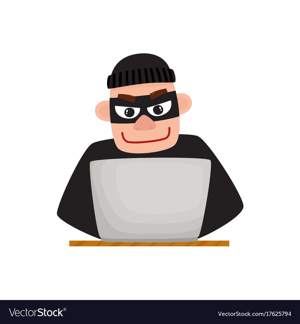 Hacker with Black Mask