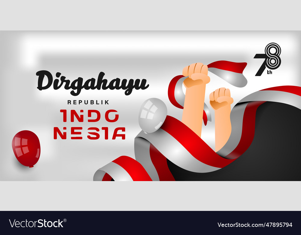 Happy Indonesia Unabhängigkeit Tag Grußkarte