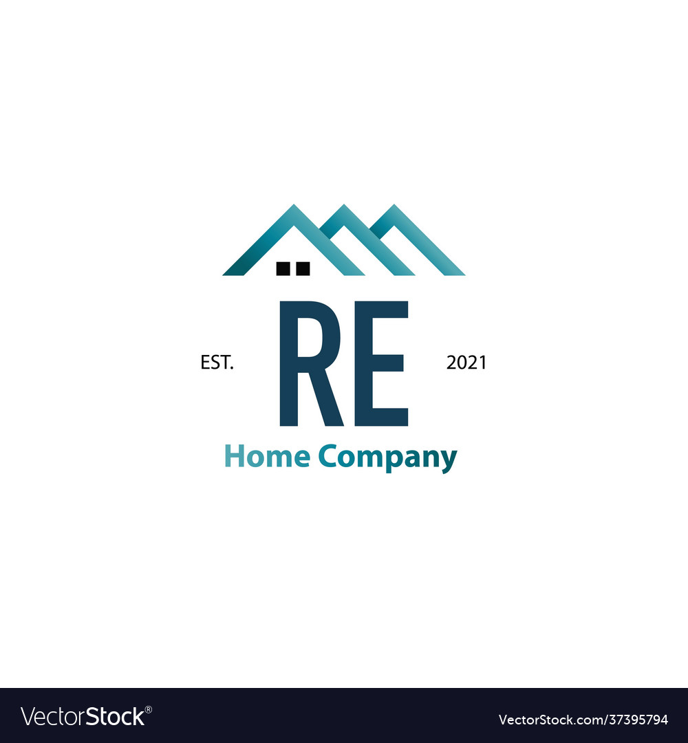 Initial letter re home creative logo design