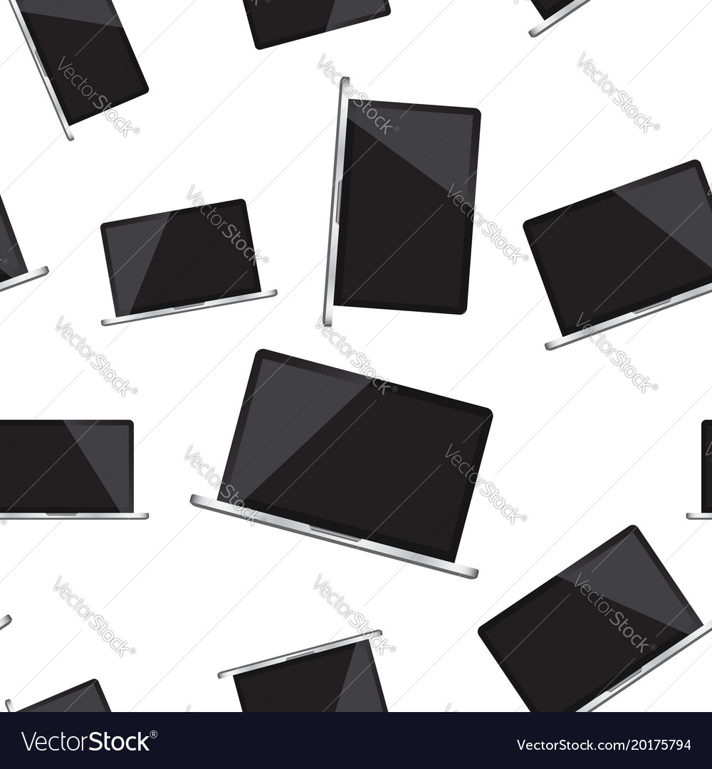 Laptop computer seamless pattern background