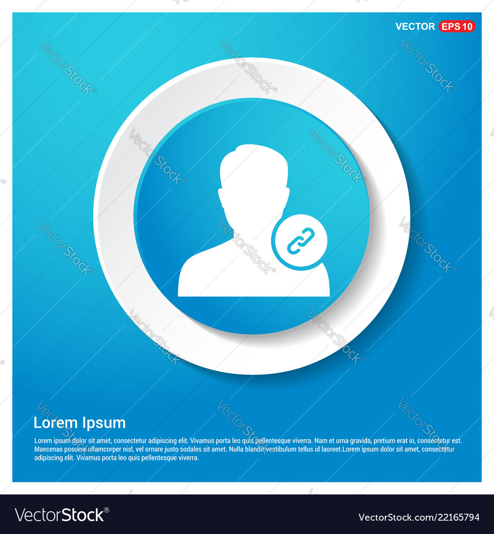 Link attach user icon vector image Link attach user icon