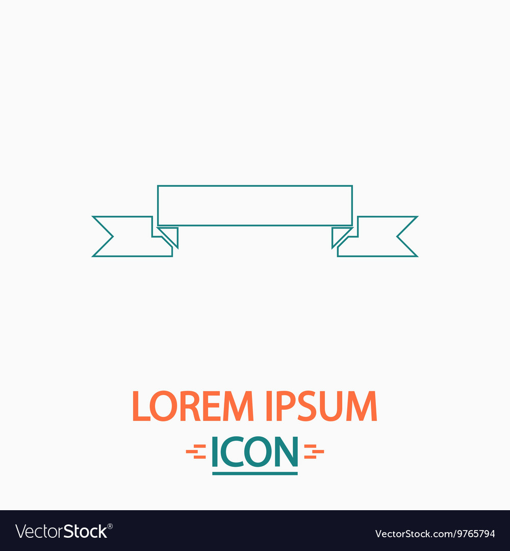 Ribbon computer symbol Vector Image Ribbon computer symbol